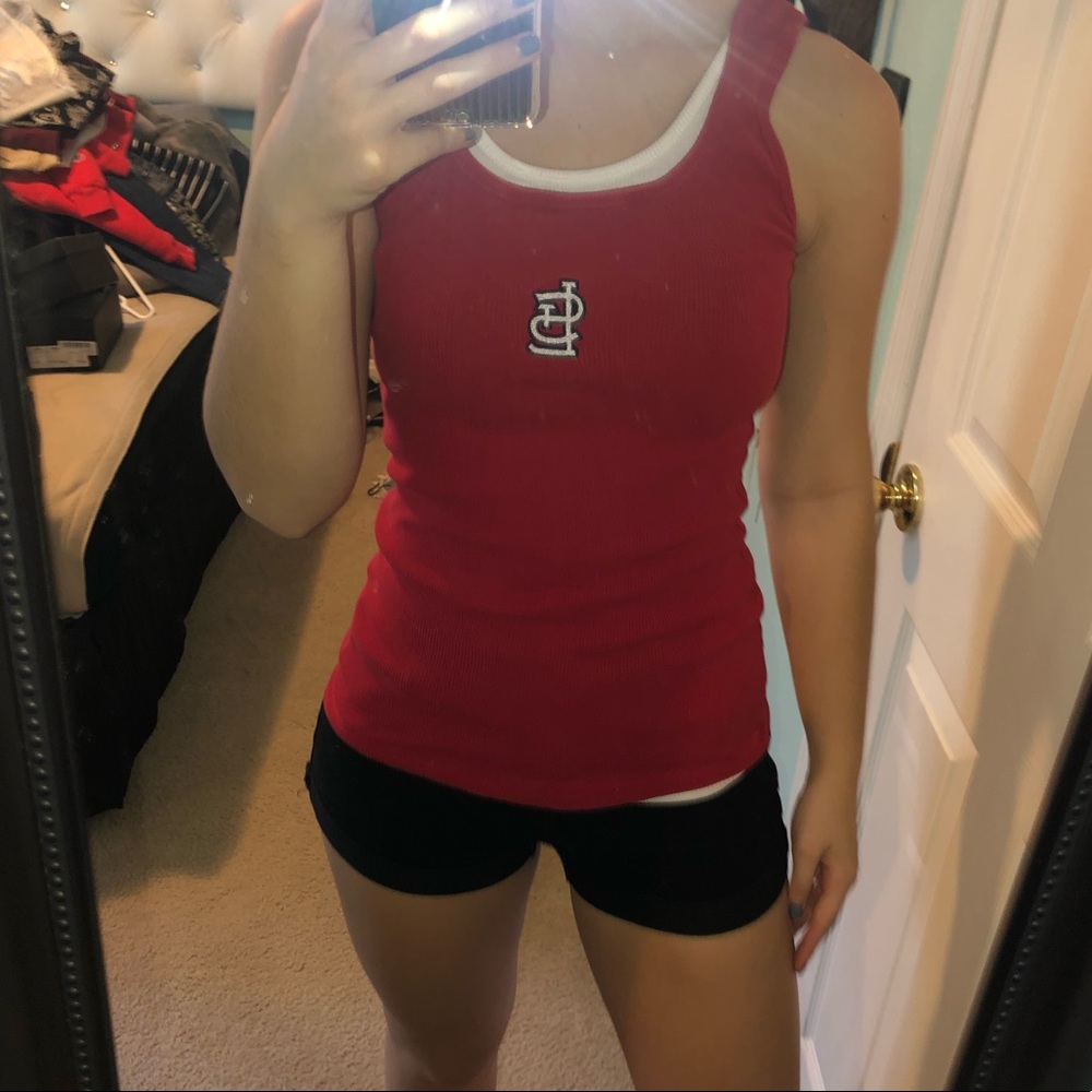 size medium st louis cardinals tank top